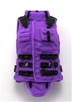 Female Vest: High Collar Type PURPLE & Black Version - 1:18 Scale Modular MTF Valkyries Accessory for 3-3/4" Action Figures
