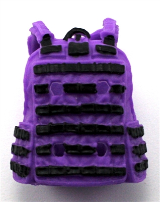 Female Vest: Utility Type PURPLE & Black Version - 1:18 Scale Modular MTF Valkyries Accessory for 3-3/4" Action Figures