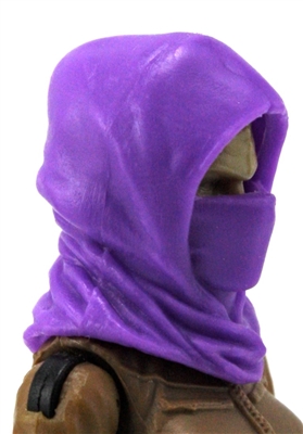 Headgear: Hood PURPLE Version - 1:18 Scale Modular MTF Accessory for 3-3/4" Action Figures