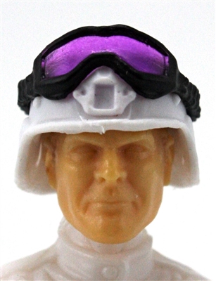 Headgear: Large Goggles BLACK Version with PURPLE Tint - 1:18 Scale Modular MTF Accessory for 3-3/4" Action Figures