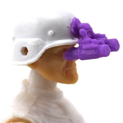 Headgear: NVG Night Vision Goggles with Plug PURPLE Version - 1:18 Scale Modular MTF Accessory for 3-3/4" Action Figures