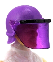 Headgear: Swat RIOT Helmet with Visor "Face Shield" PURPLE Version - 1:18 Scale Modular MTF Accessory for 3-3/4" Action Figures