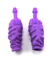 Male Forearms: PURPLE Cloth Forearms (NO Armor) - Right AND Left (Pair) - 1:18 Scale MTF Accessory for 3-3/4" Action Figures