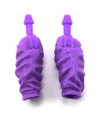 Male Forearms: PURPLE Cloth Forearms (NO Armor) - Right AND Left (Pair) - 1:18 Scale MTF Accessory for 3-3/4" Action Figures