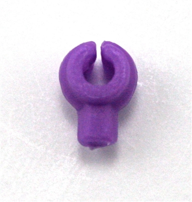 "C-Clip" Universal Modular Mounting Peg: PURPLE Version - 1:18 Scale MTF Accessory for 3 3/4 Inch Action Figures