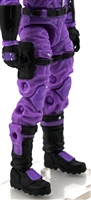 Male Legs: PURPLE Cloth Legs (NO Armor) -  Right AND Left Pair-NO WAIST-LEGS ONLY  - 1:18 Scale MTF Accessory for 3-3/4" Action Figures