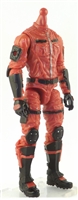 "Command-Ops"  RED with Black MTF Male Trooper Body WITHOUT Head - 1:18 Scale Marauder Task Force Action Figure
