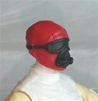 Male Head: Mask with Goggles & Breather RED Version - 1:18 Scale MTF Accessory for 3-3/4" Action Figures