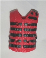 Male Vest: Tactical Type RED Version - 1:18 Scale Modular MTF Accessory for 3-3/4" Action Figures