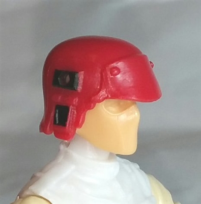 Headgear: Armor Helmet RED Version - 1:18 Scale Modular MTF Accessory for 3-3/4" Action Figures