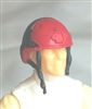 Headgear: Half-Shell Helmet RED Version - 1:18 Scale Modular MTF Accessory for 3-3/4" Action Figures