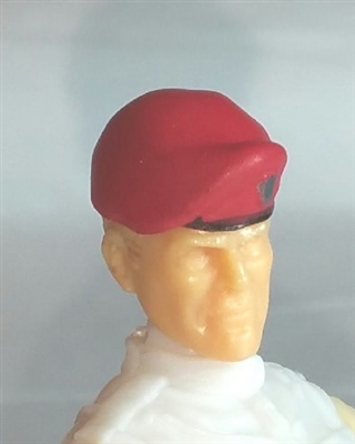 Headgear: Beret RED Version - 1:18 Scale Modular MTF Accessory for 3-3/4" Action Figures