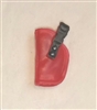 Pistol Holster: Small Left Handed RED Version - 1:18 Scale Modular MTF Accessory for 3-3/4" Action Figures