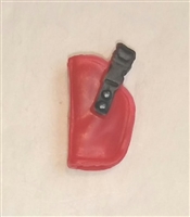 Pistol Holster: Small Left Handed RED Version - 1:18 Scale Modular MTF Accessory for 3-3/4" Action Figures