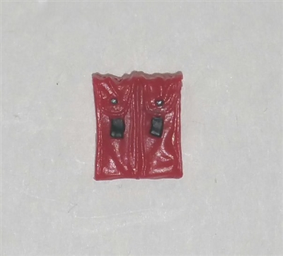 Ammo Pouch: Double Magazine RED Version - 1:18 Scale Modular MTF Accessory for 3-3/4" Action Figures
