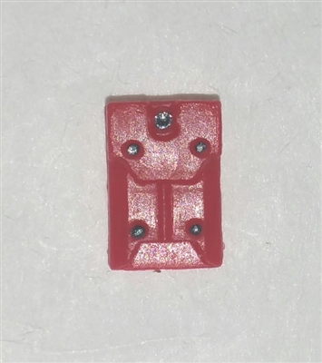 Armor Panel: Large Size RED Version - 1:18 Scale Modular MTF Accessory for 3-3/4" Action Figures