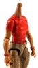 MTF Female Valkyries T-Shirt Torso ONLY (NO WAIST/LEGS): RED & RED Version with TAN Skin Tone - 1:18 Scale Marauder Task Force Accessory