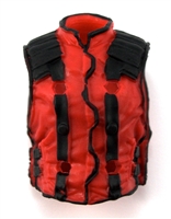 Male Vest: Model 86 Type RED & BLACK Version - 1:18 Scale Modular MTF Accessory for 3-3/4" Action Figures
