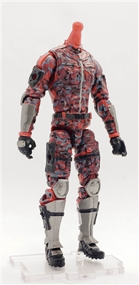 "Insurgent-Ops" RED Camo MTF Male Trooper Body WITHOUT Head - 1:18 Scale Marauder Task Force Action Figure
