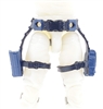Belt with Drop Down Leg Holster: BLUE & Black Version - 1:18 Scale Modular MTF Accessory for 3-3/4" Action Figures