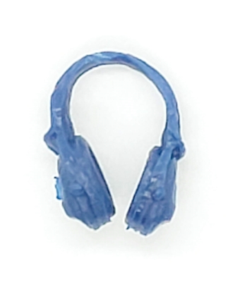 Headgear: Radio Headset Headphones BLUE Version - 1:18 Scale Modular MTF Accessory for 3-3/4" Action Figures