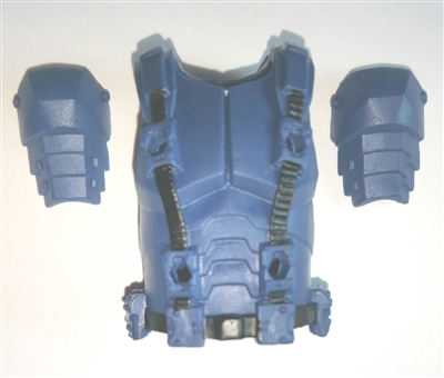 Male Vest: Armor Type BLUE Version - 1:18 Scale Modular MTF Accessory for 3-3/4" Action Figures