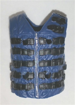 Male Vest: Tactical Type BLUE Version - 1:18 Scale Modular MTF Accessory for 3-3/4" Action Figures
