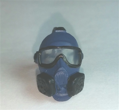 Headgear: Gasmask BLUE with BLACK Version - 1:18 Scale Modular MTF Accessory for 3-3/4" Action Figures