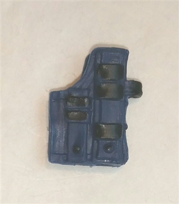 Pistol Holster: Large Right Handed with Loop BLUE Version - 1:18 Scale Modular MTF Accessory for 3-3/4" Action Figures