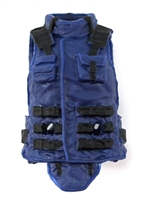 Female Vest: High Collar Type Blue Version - 1:18 Scale Modular MTF Valkyries Accessory for 3-3/4" Action Figures