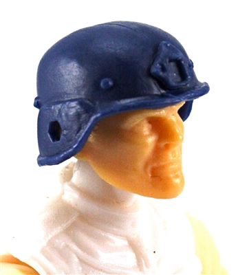 Headgear: LWH Combat Helmet BLUE Version - 1:18 Scale Modular MTF Accessory for 3-3/4" Action Figures