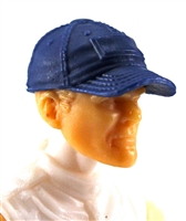 Headgear: Baseball Cap BLUE Version - 1:18 Scale Modular MTF Accessory for 3-3/4" Action Figures