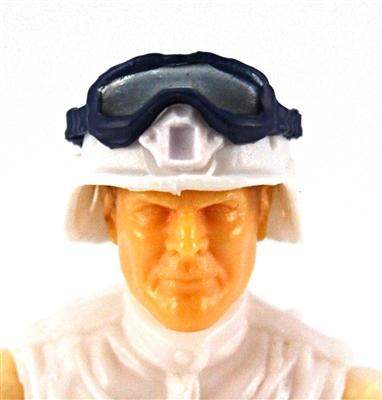 Headgear: Large Goggles BLUE Version with SMOKE Tint - 1:18 Scale Modular MTF Accessory for 3-3/4" Action Figures