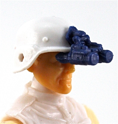 Headgear: NVG Night Vision Goggles with Plug BLUE Version - 1:18 Scale Modular MTF Accessory for 3-3/4" Action Figures