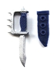 Knuckle Knife with Sheath: Small Size BLUE Version - 1:18 Scale Modular MTF Accessory for 3-3/4" Action Figures