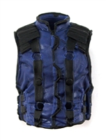 Male Vest: Model 86 Type BLUE & BLACK Version - 1:18 Scale Modular MTF Accessory for 3-3/4" Action Figures