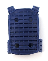 Male Vest: Plate Carrier Type BLUE Version - 1:18 Scale Modular MTF Accessory for 3-3/4" Action Figures