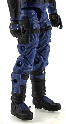 Male Legs: BLUE Cloth Legs (NO Armor) -  Right AND Left Pair-NO WAIST-LEGS ONLY  - 1:18 Scale MTF Accessory for 3-3/4" Action Figures