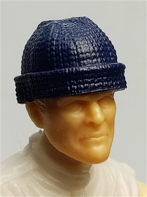 Headgear: Knit Cap "Ski Cap" BLUE Version - 1:18 Scale Modular MTF Accessory for 3-3/4" Action Figures