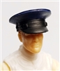 Headgear: Officer Cap "Dress Hat" BLUE Version - 1:18 Scale Modular MTF Accessory for 3-3/4" Action Figures