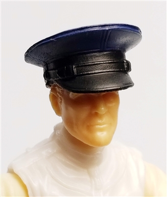 Headgear: Officer Cap "Dress Hat" BLUE Version - 1:18 Scale Modular MTF Accessory for 3-3/4" Action Figures