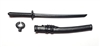 Samurai Long Katana Sword & Scabbard: ALL BLACK Version - 1:18 Scale Modular MTF Weapon for 3-3/4" Action Figures