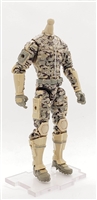 "Desert-Ops MARK II" TAN Camo MTF Male Trooper Body WITHOUT Head - 1:18 Scale Marauder Task Force Action Figure