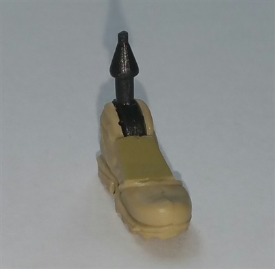 Male Footwear: Left Tan Boot with Tan Armor - 1:18 Scale MTF Accessory for 3-3/4" Action Figures