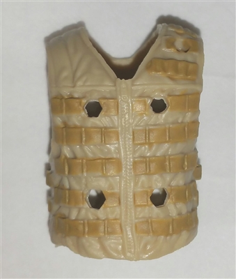 Male Vest: Tactical Type TAN & Tan Version BASIC - 1:18 Scale Modular MTF Accessory for 3-3/4" Action Figures