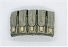 Ammo Pouch: 5 Pocket Magazine Pouch TAN & TAN Version - 1:18 Scale Modular MTF Accessory for 3-3/4" Action Figures