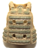 Female Vest: Utility Type Tan & Tan Version - 1:18 Scale Modular MTF Valkyries Accessory for 3-3/4" Action Figures