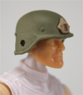 Headgear: LWH Combat Helmet TAN Version - 1:18 Scale Modular MTF Accessory for 3-3/4" Action Figures