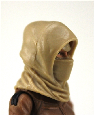 Headgear: Hood TAN Version - 1:18 Scale Modular MTF Accessory for 3-3/4" Action Figures