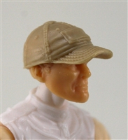 Headgear: Baseball Cap TAN Version - 1:18 Scale Modular MTF Accessory for 3-3/4" Action Figures